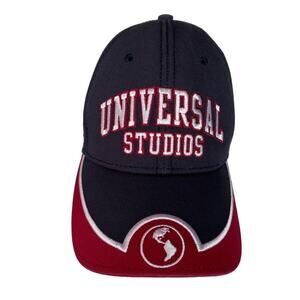 Men's Universal Studios‎ Navy Red Hat Adjustable Back Cotton Baseball Cap sz OS